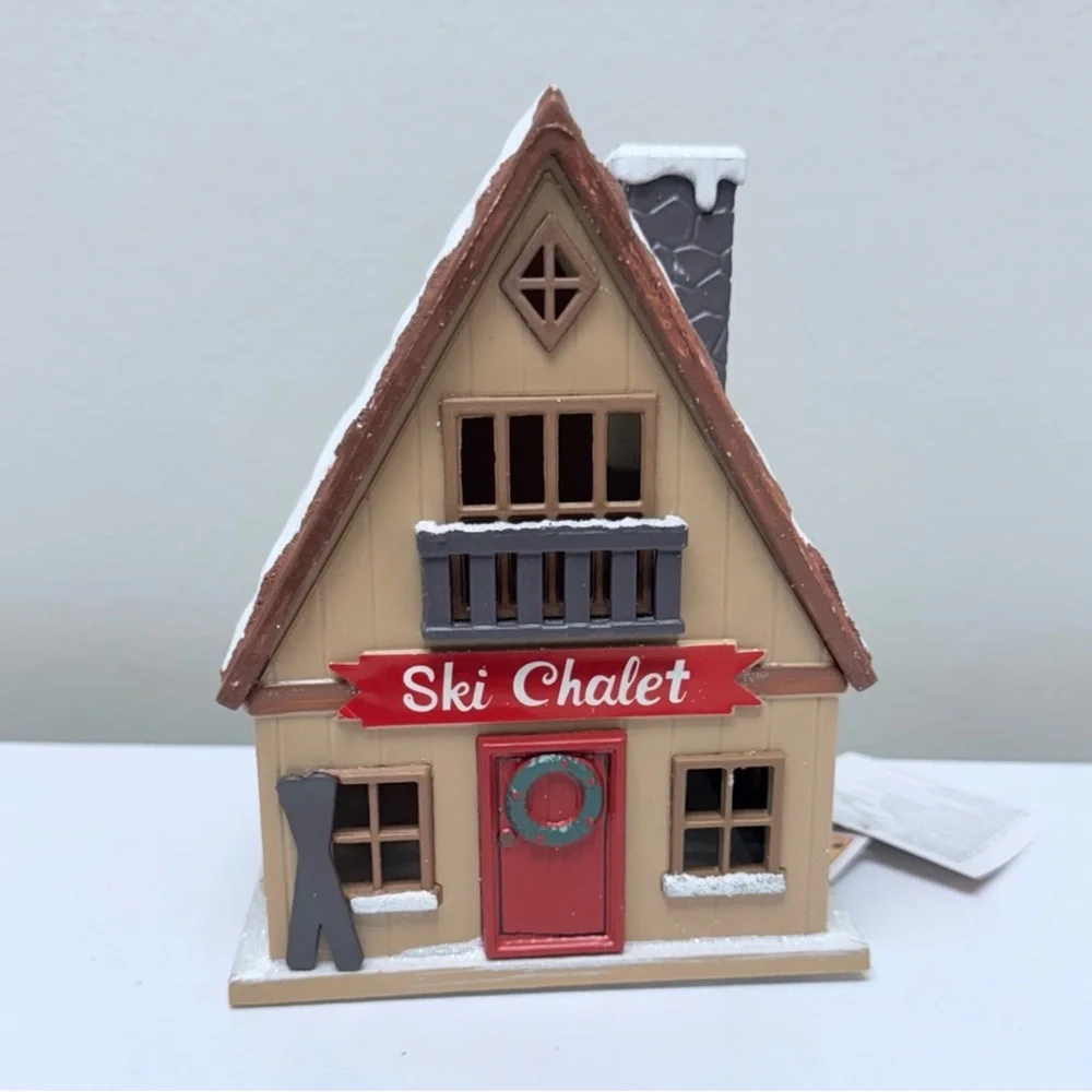 Target LED Ski Chalet Cabin Houses Village, 6.5